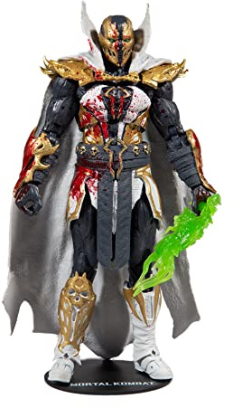 McFarlane Toys, 7-inch Malefik Spawn (Bloody Disciple) Mortal Kombat 11 Figure with 22 Moving Parts, Collectible Mortal Kombat Figure with collectors stand base – Ages 14+