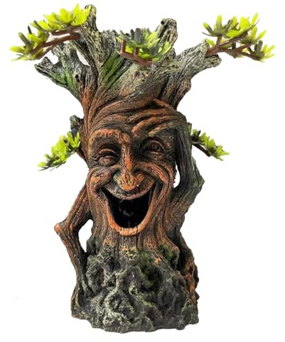 Tfwadmx Fish Tank Tree Trunk Decoration Aquarium Statue Hollow Stump Root Branch Hide Freshwater Saltwater Terrarium Accessories Ornament for Betta,Fighting Fish, Crayfish, SuckerFish,Guppy,Shrimp