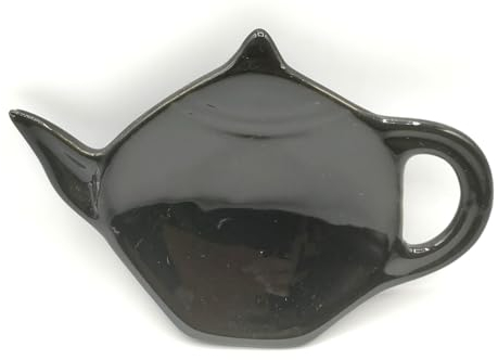 Tea People Teebeutelschale, Keramik, Teebeutelhalter, Teelöffelablage, Teezubehör, Farbe: Schwarz