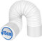 Texliney Abluftschlauch 150mm, 2m Weiß PVC Schlauch für Klimaanlage/Abluftschlauch/Dunstabzugshaube