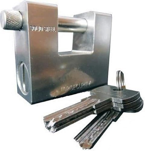 AMAPOLAS LUCCHETTO DI SICUREZZA RESISTENTE ANTISCASSO BLINDATO IN ACCIAIO ARGENTO