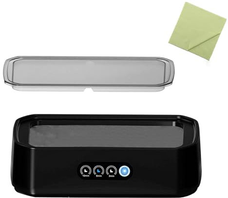 49000Hz Ultraschallreinigungsgerät, 650ml Brillenreinigungsgerät mit 3 Reinigungsmodi, One-Touch-Bedienung, Ultraschallreiniger mit Reinigungstuch für Brille, Uhren, Ringe, Schmuck