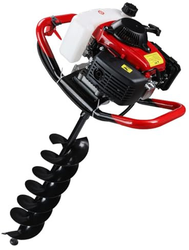Scavatrice A 4 Tempi per Persona Singola da 150 CC con 1 Punta da Trapano da 7,8 Pollici, Trivella Elettrica per Giardino E Campo, Scavo con Trivella