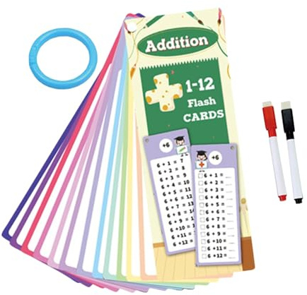 Flash-kort multiplikation, flash-kort multiplikation Dubbelsidig pedagogisk | Multiplikationstabeller för barn Lärspel, barns inlärningsstadium, klass 1 till 3, klassrum,
