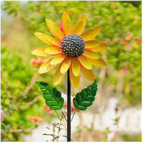 Molinillos De Viento Girasoles, Metal Girasoles Resistir El Clima Severo Rehiletes De Viento para Jardin Gran Regalo para Amigos Y Familiares