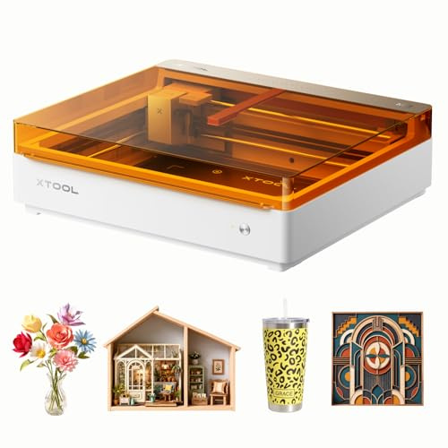 xTool M2 10W Laser Graviermaschine mit Dual-Kamera, Klasse 1 Sicherheits Lasergravur, Laser Cutter für Home DIY Basteln auf Holz, Leder, Filz, Stoff & Papier