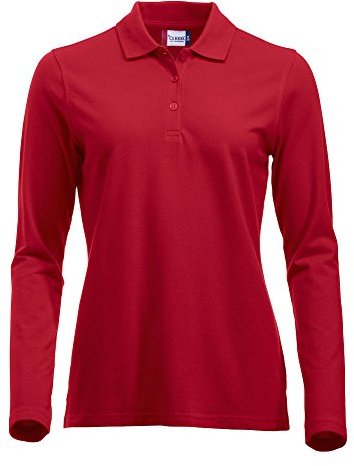 Clique Clothing, maglia a maniche lunghe classica in cotone, da donna, vestibilità moderna, da XS a XXL Red Large