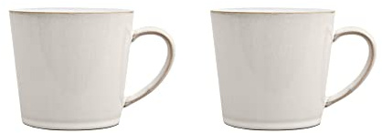 Denby Natural Canvas Large Mug Set of 2, White