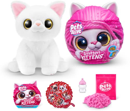 Pets Alive Smitten Kittens Surprise (British Shorthair Cat Sissy) por ZURU Nurture Play - Juguete Suave Unboxing Adopta 10 Sonidos interactivos