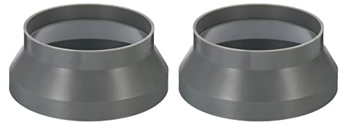 PATIKIL 8 to 6 Duct Reducer Connector, 2pcs Heating Cooling Ventilation Fire-Resistant Increaser Adapter Pipe Fitting for Vent System, Grey 200x160 mm ID