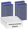 10 Stück Magnet Namensschilder, Transparent 75 * 32mm Namensschilder für Kleidung (Blau)