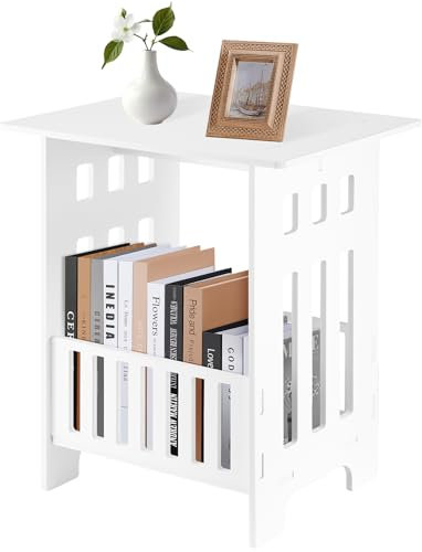 Trintion Nachttische Weiß Nachttischschubladenschrank Beistelltisch Nachttisch Aufbewahrungs-Organizer Heimständer für Zuhause Schlafzimmer 32x26x40CM