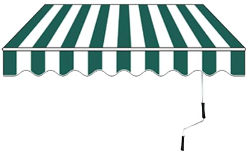 Toldo manual retráctil, impermeable, resistente a los rayos UV, para jardín, balcón, restaurante, parasol plegable con manivela disponible en tamaños de 2 x 1,5 m, 3 x 2,5 m, 4 x 5 m