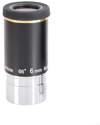 66 graders ultrabrett astronomiskt okular med 6 mm 9 mm 15 mm 20 mm brännvidder hög överföring flerskiktsbeläggning metallkropp kompatibel med de flesta teleskopfokuserare (6 mm)