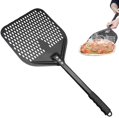 Genérico Paleta para pizza - Cáscara de pizza de metal de aluminio antiadherente, pala giratoria | Turner de horneado profesional para hornos, herramientas para hacer Pizza, pan, hogar, estufa pa