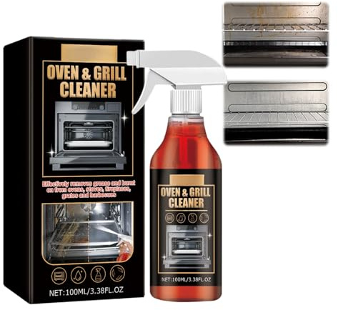 Oven Cleaner Heavy Duty Spray,100ml Heavy Duty Oven and Grill Cleaner for Kitchen,Microwave,Grill,Air Fryer,Cooktops & BBQ,Powerful Foam Cleaners & Grease Remover