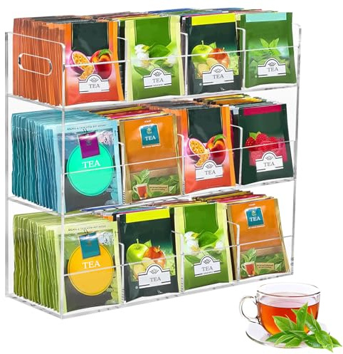 GAESHOW Organizador Infusiones de AcríLico Transparente, 12 Compartimentos