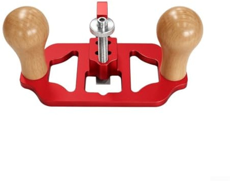 Pialla in legno portatile per taglio di precisione e finiture lisce, pialla ergonomica in lega con comoda impugnatura per tagliare bordi, livellare superfici, creare giunti, colore rosso, dimensioni