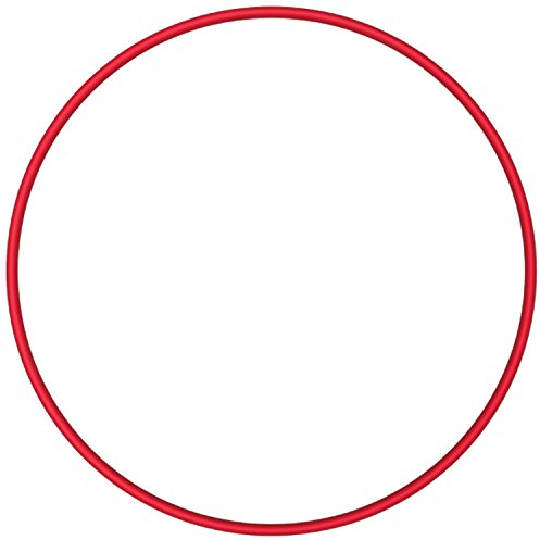 NiroSport Hula Hoop Reifen Aluminium Gymnastikreifen Fitnessreifen, 90 cm (Rot)