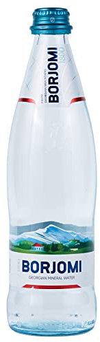 Minéral eau BORJOMI Brillant eau en bouteille en verre, 0,5l [Paquet de 12]