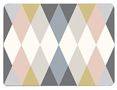 Premier Housewares Cirque Placemats - Set of 4, Grey, H2 x W29 x D22cm