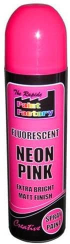 YSAMAX 1 x Pink Fluorescent Neon Spray Paint, Matt DIY, Interior Exterior Decoration, Home, Office, Garden Versatile Spray Paint