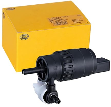 HELLA 8TW 006 849-241 Bomba de agua de lavado, lavado de parabrisas - 12V - eléctrico - Bomba doble - forma enchufe: oval