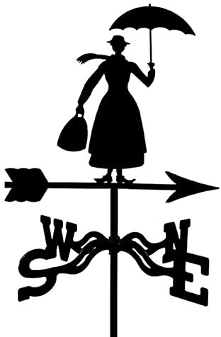 Generic Vana Meteorologica in Ferro Battuto, Vana Meteorologica Della Decorazione Del Tetto, Kit Di Direzione Del Vento Nero, Supporto Del Metallo Del Giardino All'Aperto