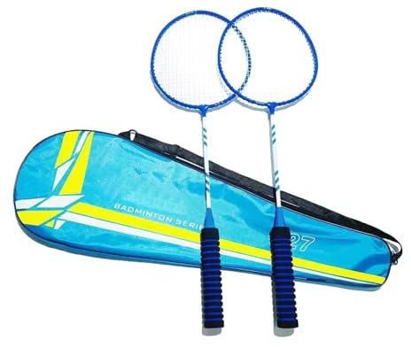 Juego de 2 raquetas de bádminton ligeras de repuesto para 2 jugadores, raquetas de bádminton antideslizantes y resistentes para adultos y niños, juego familiar para la playa al aire libre