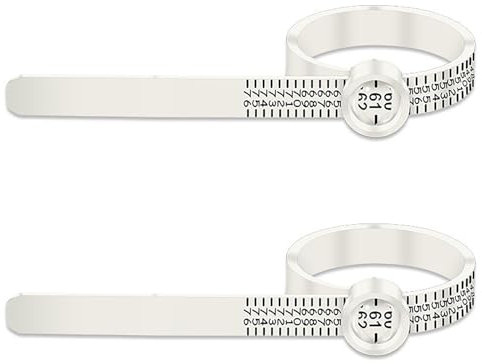 Kzouenzu Ringmaßband [2 Stück], Ringgrössenmesser Maßband,Ringgröße Messen, Ringgrößen-Messwerkzeug Für Ringgröße Ermitteln Messen