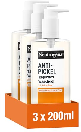 Neutrogena Anti-Pickel Tägliches Waschgel, 3 x 200ml