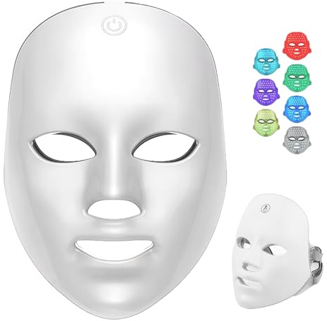LED Light Therapy Face Mask - 7 Color Photon Therapy, Anti-Aging, Daily Facial Care, Wrinkle Reduction, Skin Tightening