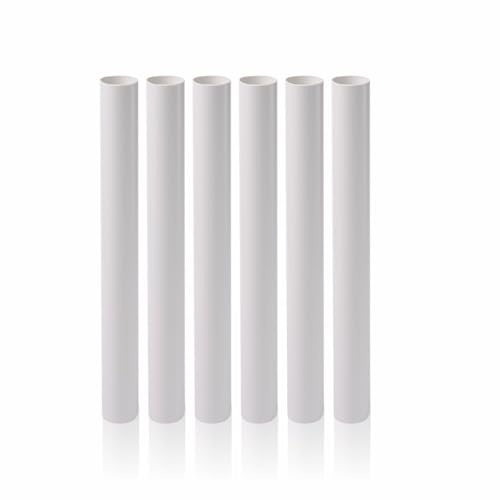 6pc Radiator Pipe Cover Sleeves 20cm White Plastic Radiator Tube Covers Easy to Install Pipe Covers for Radiators Durable Hardware Fittings for Neat & Tidy Finish