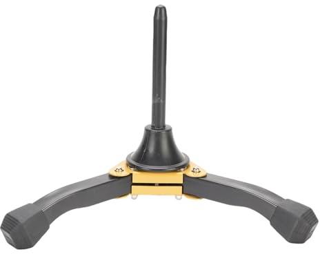 AMONIDA Treppiede Regolabile Portatile con Supporto per Sassofono Dritto per Musicisti a Fiato Ferro con 4 Cuscinetti in Gomma