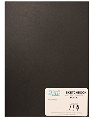 RS261155 skissbok, A3, mattsvart, 140 g