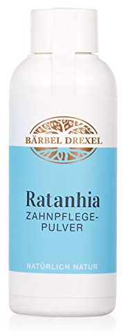 BÄRBEL DREXEL® Ratanhia Zahnpflegepulver, Zähne Pulver, Zahnaufhellung für Weiße Zähne, Bleaching (50g), Vegane Herstellung Deutschland, Zahnfleisch, Verfärbungen Entfernen, Oral Care, Zahnpflege
