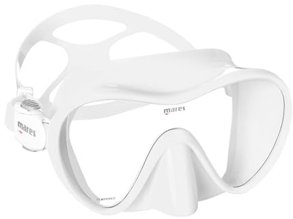 Mares Adult Tropical Mask - Frameless Dive Mask with Silicone Skirt for Scuba Diving, Freediving, Snorkeling, Spearfishing, White