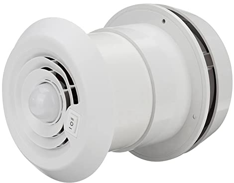 Lodokdre Ventilador extractor de techo para autocaravana, salida de aire redonda, 12 V, fuerte viento con luz LED para caravana