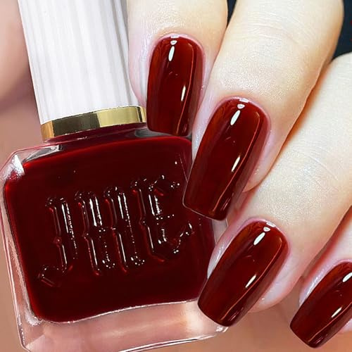 Cherry Red Quick Dry Burgundy Nail Polish - Long Lasting DIY Nail Art at Home