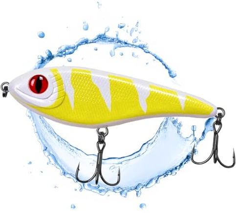 Jerkbait gädda I 15 cm, 80 g långsam sänkning för stor gädda, wobbler jerkbait gädda, konstbete, fiskebete, rovfisk, UV-aktiva jerkbaits