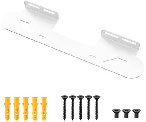 BYMECOST Soundbar Mount for Sonos Beam, Wall Mount Bracket Compatible with Gen 1 & Gen 2, Sonos Beam Mounting Bracket Under TV, Includes All Necessary Mounting Hardware, Mounts Bracket (White)