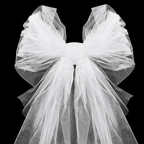 48cm*10m Tessuto in Tulle, Rotolo Nastro Bianco per Tutù Gonna, Decorazione Fai da Te, Feste, Artigianato, Bomboniere Matrimonio