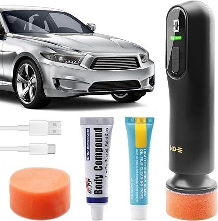 Poliermaschine, Car Polisher Kit Kabelloses Auto-Poliermaschinen-Set Kratzreparatur, Fensterölfilm-Reinigungsmaschine, Polierer Schnurlose Poliermaschinen Für Die Autopflege Wachsen