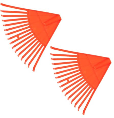 Toddmomy 2Pièces Râteau à Plastique Dents Outil de Jardinage pour Nettoyage de Jardin pour Ramasser Débris Ergonomique Pratique
