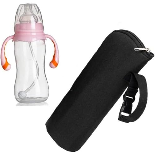 Bexdug Borsa termica per biberon, borsa termica per biberon, contenitore termico per allattamento, per mamma, trasporto, auto, viaggi, asilo all'aperto, picnic, Nero, Refer to description