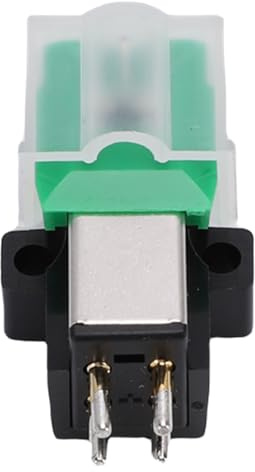 Fabater Pastilla Magnética Móvil con Lápiz Elíptico, Reproducción de Sonido de Primera Clase para Tocadiscos AT Tocadiscos para DJ, ABS/verde, 1 Pieza