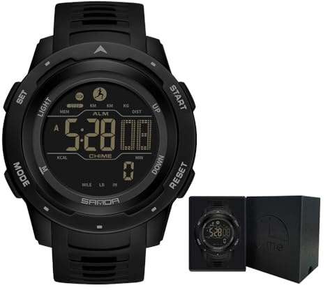 Flintronic Reloj con podómetro, Pedometer Accurately Track Steps con precisión Pantalla Grande, Portable Sport Pedometer Step para Ancianos Niños y Mujeres