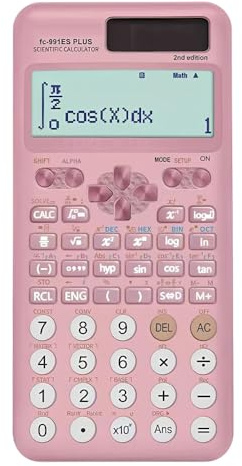 XEERUN FC-991ES Plus-2 Wissenschaftlicher Taschenrechner, Calculator Mit 417 Funktion 10+2 Stellen, Technischer Schulrechner, Tragbarer für Schulbedarf, Schüler, Lehrer, Büro, Zuhause, Rosa
