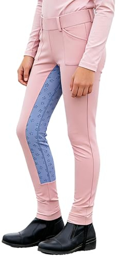 Yeahdor barn flickor hästträning tights ridning brittisk helsadel ridleggings hög midja ridbyxor