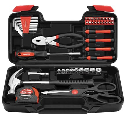 Enventor Caisse à Outil 48 pièces, Rouge